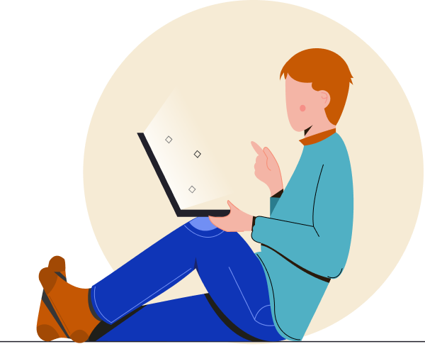 Hero A person usimg Laptop